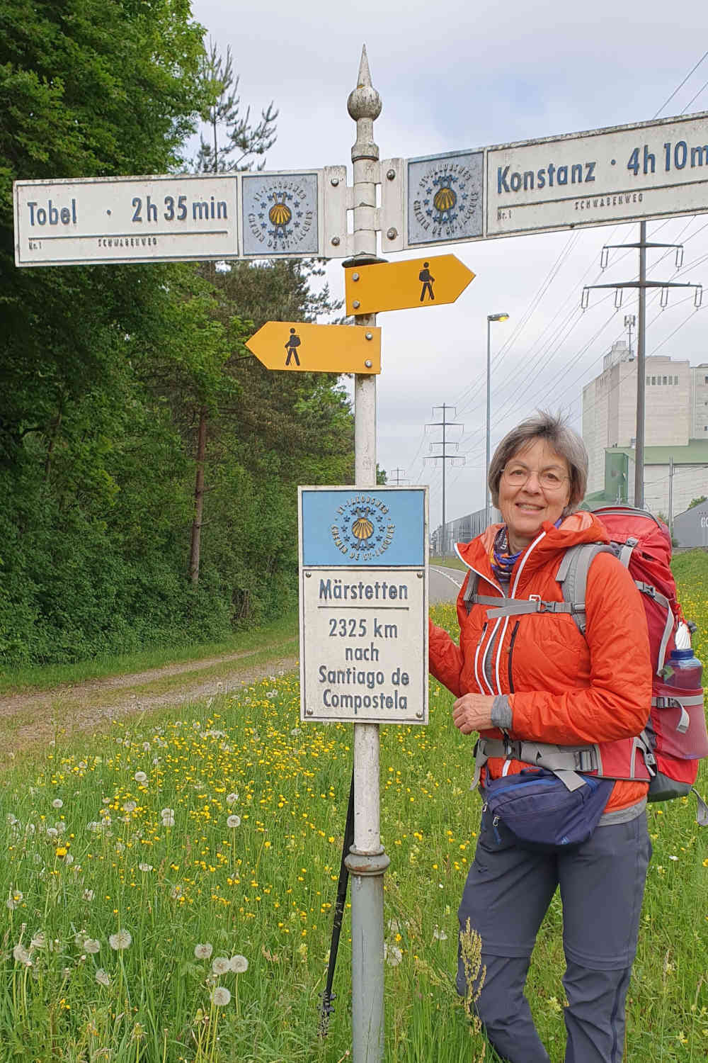 Wegschild nach Santiagio